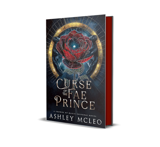 Sprayed edges - Curse of the Fae Prince, A Standalone Romantasy, paperback rose edition - signed by the author