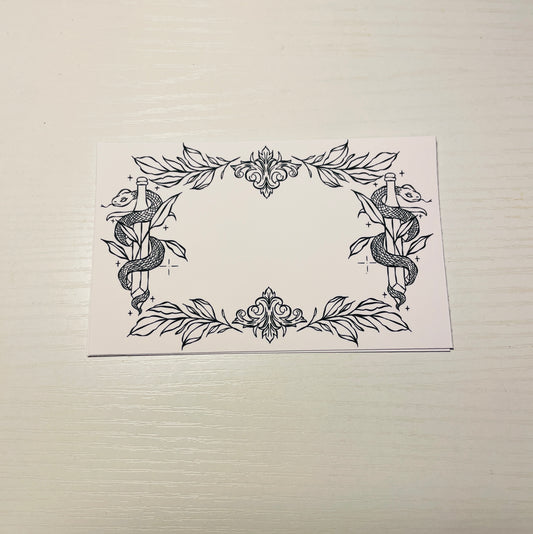 Fantasy-themed signed bookplate